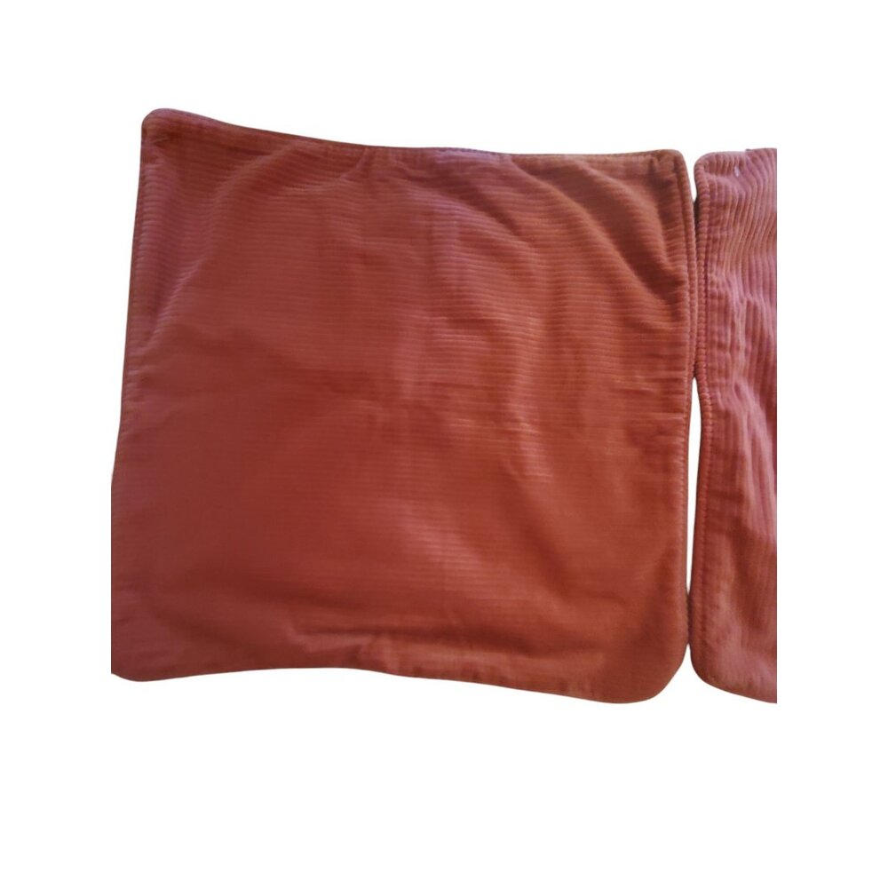 Surya Nwt 2 pillow covers 18x18 burnt orange corduroy cotton
